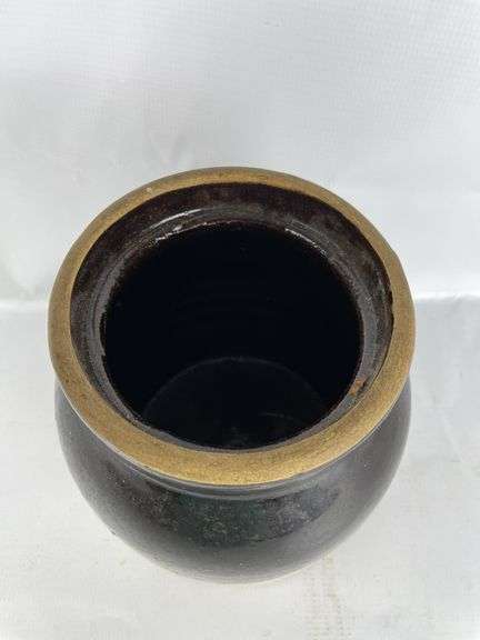 Stoneware Butter Churn with Wooden Lid and Plunger
