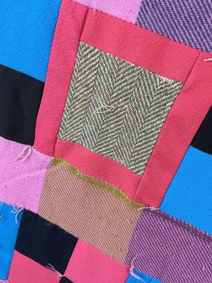 Colorful Block Quilt, 74 x 80 Inches