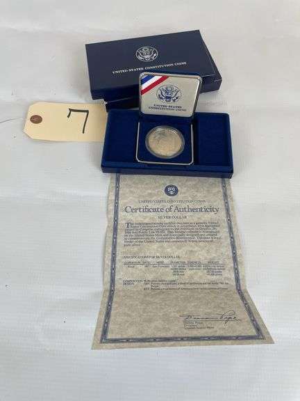 1987 U.S. Constitution Silver Dollar Coin