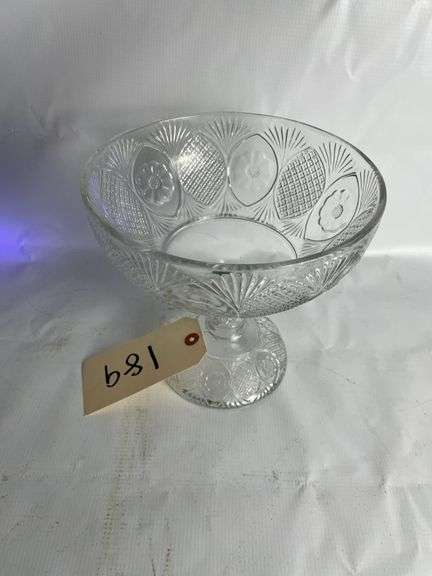 Uranium Clear Sunk Daisy Dish