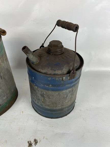 Two Metal Fuel/Oil Cans