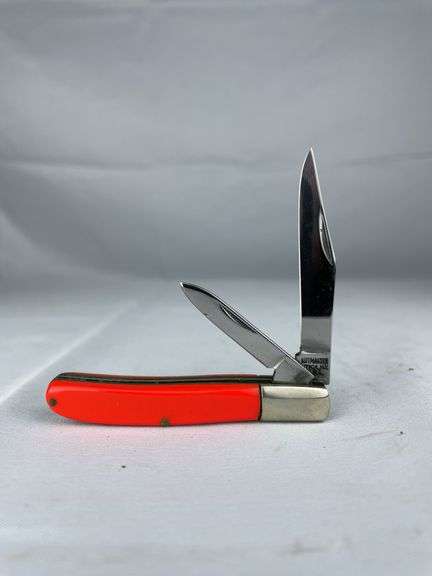 Kutmaster USA Two-Blade Pocket Knife with Orange Handle image
