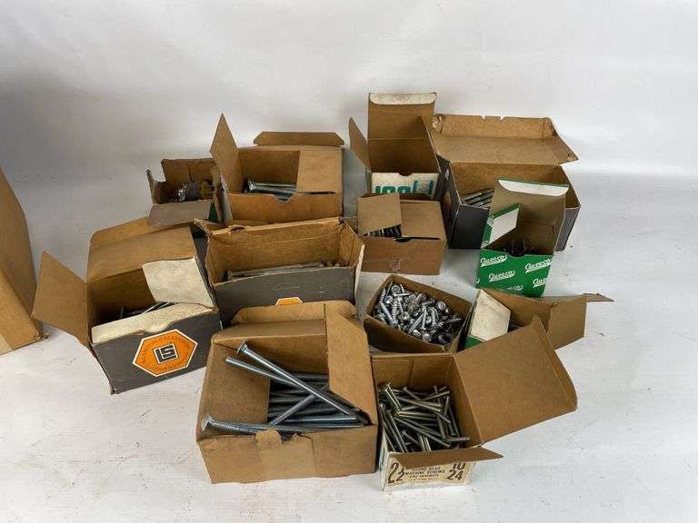 Boxes of Assorted Fasteners