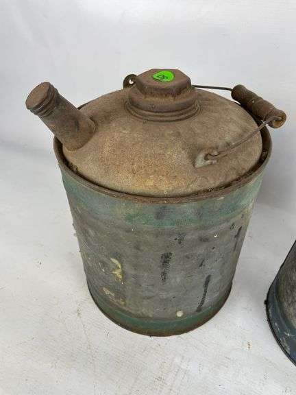 Two Metal Fuel/Oil Cans