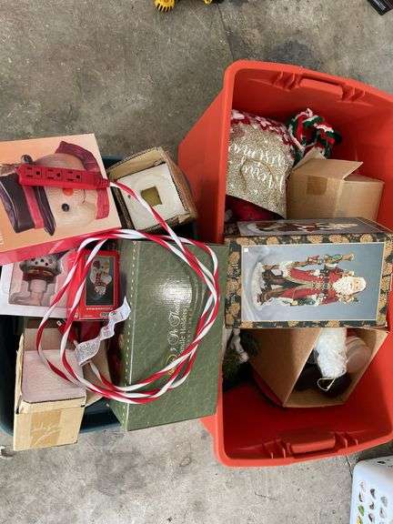 Christmas Holiday Decor Lot: Ornaments, Tree, Decor