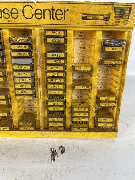 Buss Fuse Center Display Rack with Fuses