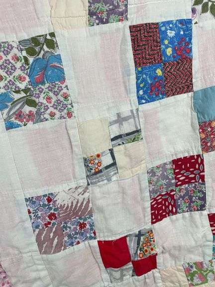 Two Handmade Lap Quilts - Pinwheel & Pink Patchwork