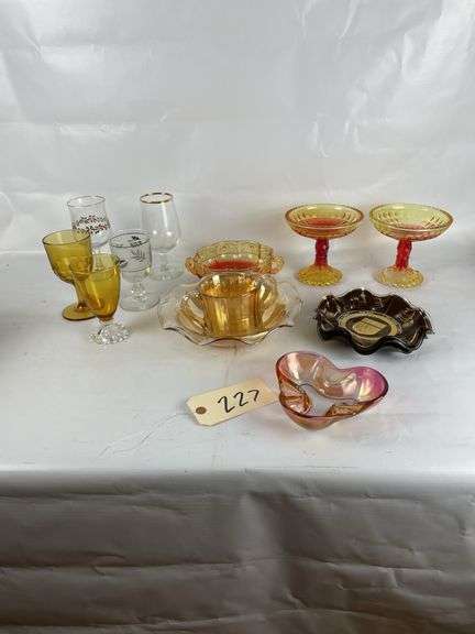 Amberina Glassware & UPS Commemorative Plates