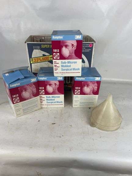 Aseptex 3M Surgical Masks and Funnels - Lot of 8