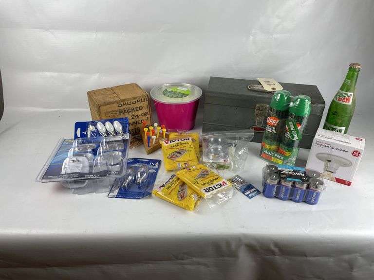 Tool Box, Mountain Dew Bottle, Home Supplies and More