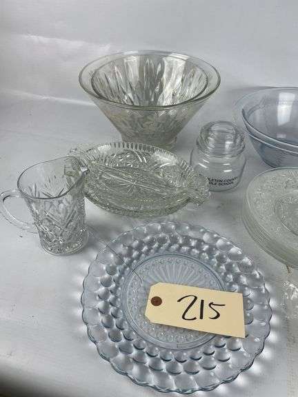 Collection of Clear Glassware - Bowls, Plates, and More