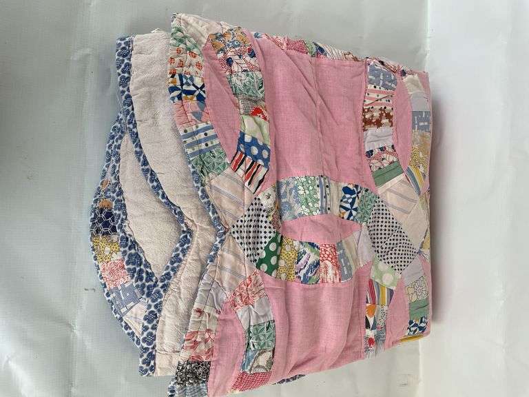 Handmade Patchwork Quilt with Sewing Machine Stitching