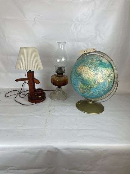 Table Lamps and World Globe