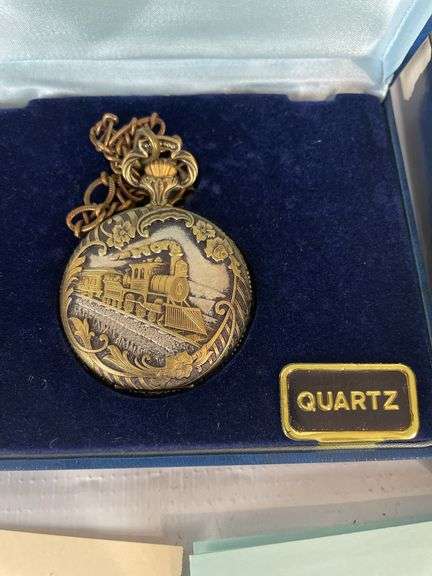 Arnex Richard M. Mears & Co Pocket Watch with Train Design