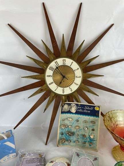 Starburst Wall Clock, Glassware and More
