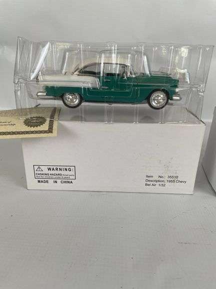 Chevy 1/32 Model Car Set: 1928 Pickup & 1955 Bel Air