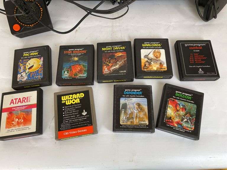 Atari 2600 Console with Games and Controllers