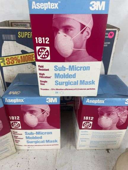 Aseptex 3M Surgical Masks and Funnels - Lot of 8