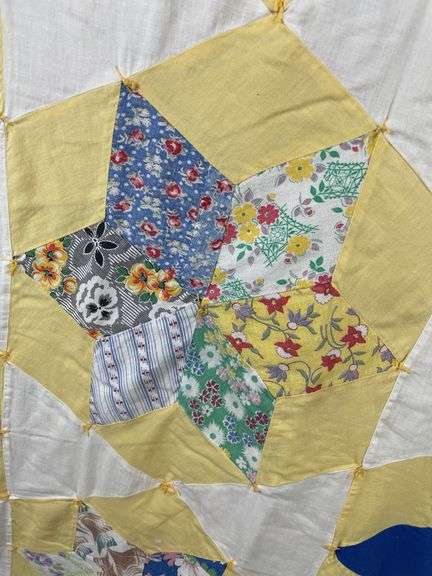 Handmade Quilt with Patchwork Star Pattern