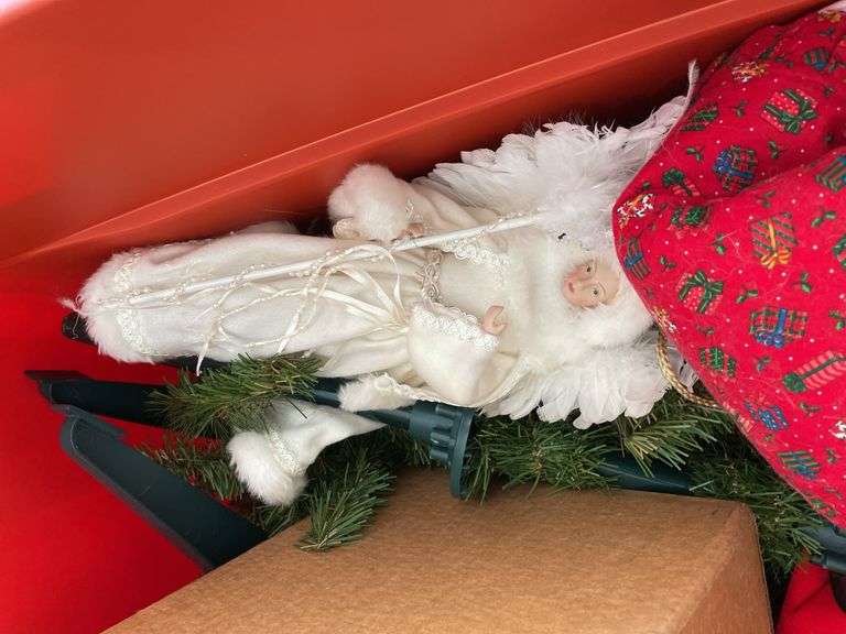 Christmas Holiday Decor Lot: Ornaments, Tree, Decor