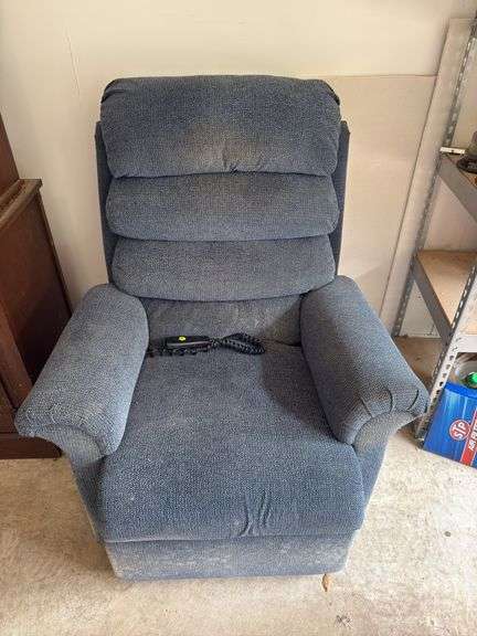 Blue Cloth Electric Lift Recliner Chair