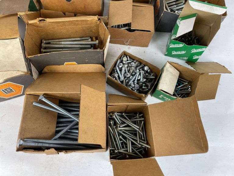 Boxes of Assorted Fasteners