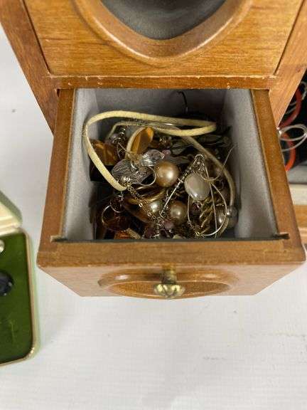 Jewelry Box with Costume Jewelry and Jewelry by Danlee Box