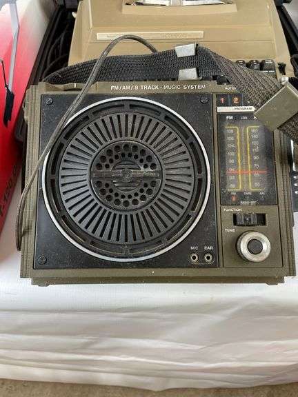 Sears Typewriter, 8-Track Player, Cassette Player, Camcorder and Tripod