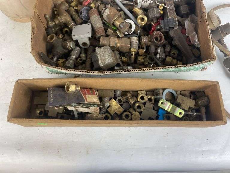 Collection of Brass Fittings and Metal Parts