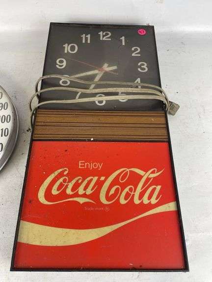 Coca-Cola Thermometer and Light-Up Clock