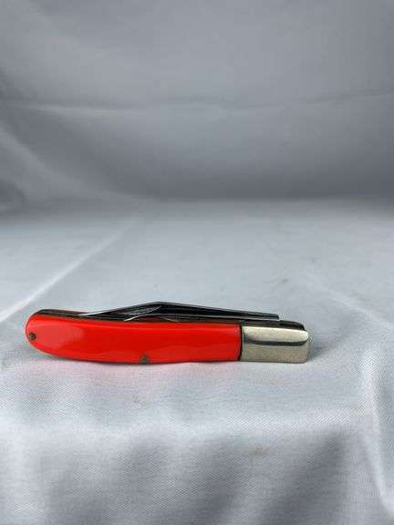 Kutmaster USA Two-Blade Pocket Knife with Orange Handle