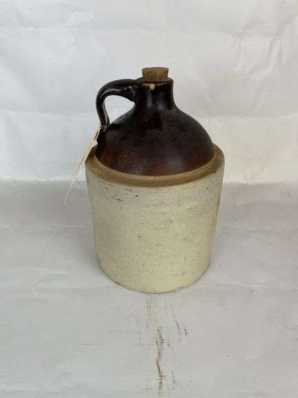 Two-Tone Stoneware Jug - 12in