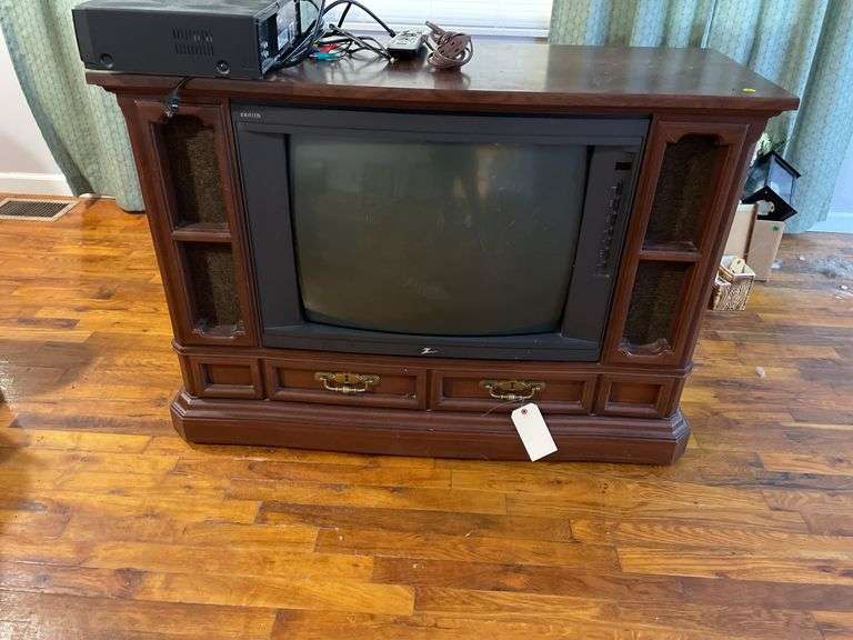 Zenith Floor Model Television with VHS Player