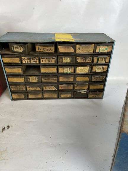 Lot of 5 Bolt Bins with Contents