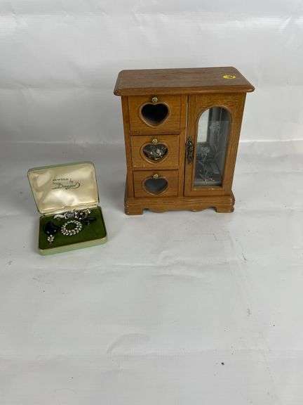 Jewelry Box with Costume Jewelry and Jewelry by Danlee Box