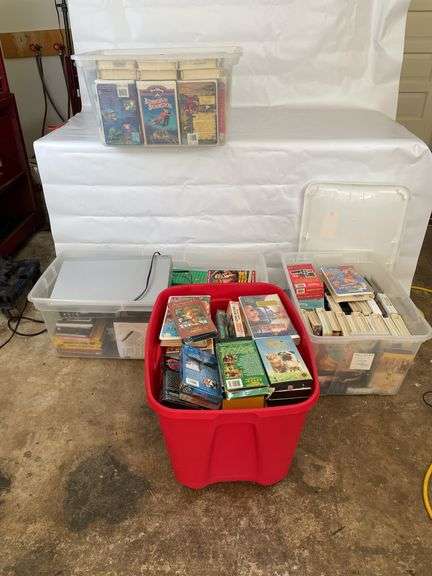 Large Collection of Disney VHS Tapes and DVDs