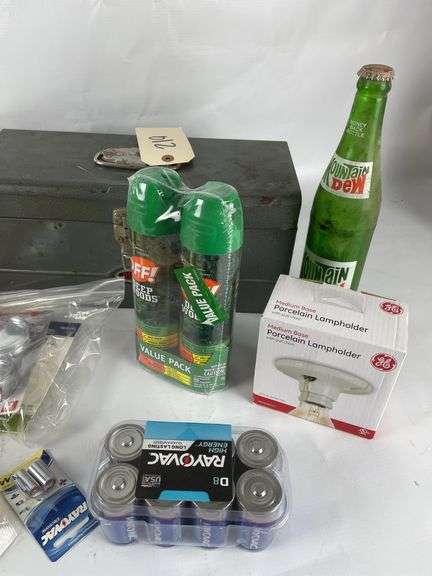 Tool Box, Mountain Dew Bottle, Home Supplies and More
