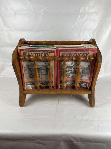 Magazine Rack with Assorted Magazines
