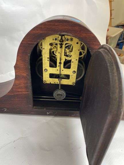 Ansonia Mantle Clock and Wooden Mantle Clock