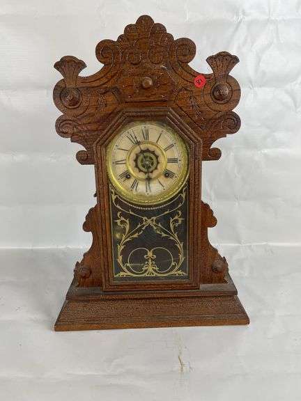 Attleboro Ornate Wooden Mantle Clock