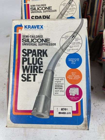 Lot of 12 Kravlex Semi-Tailored Silicone Universal Suppressor Spark Plug Wire Sets