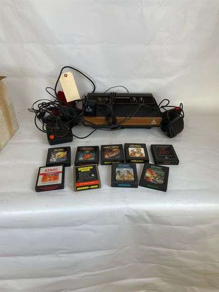 Atari 2600 Console with Games and Controllers