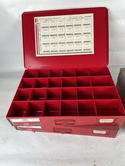 Four Bolt Bins with Assorted Bolts and Fasteners