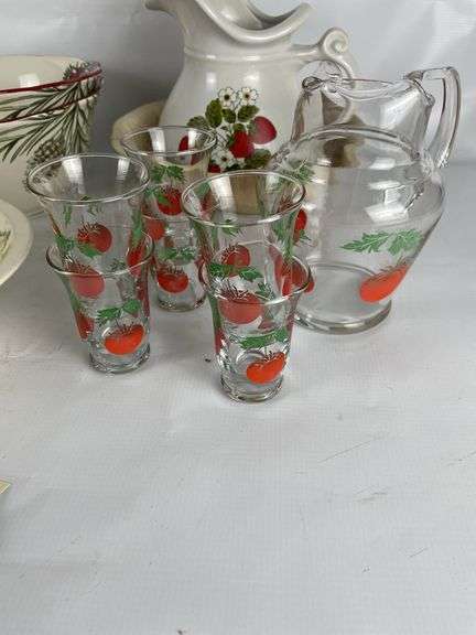 Mixed Glassware Lot: Pitcher, Bowls, and More