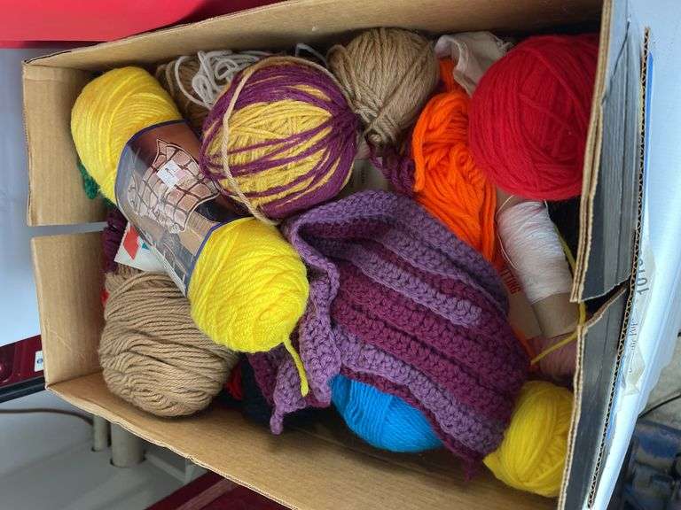 Sewing Supplies Lot: Yarn, Buttons, Thread, and More!