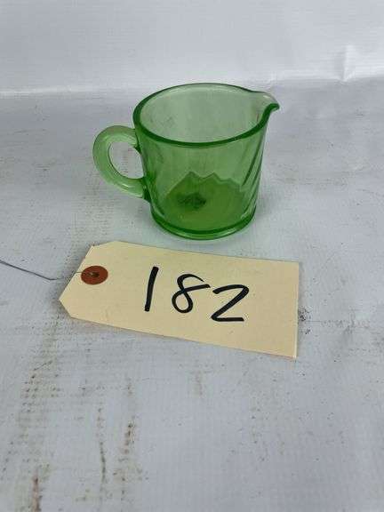 Uranium Green Glass Creamer
