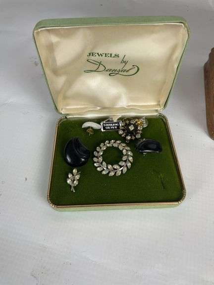 Jewelry Box with Costume Jewelry and Jewelry by Danlee Box