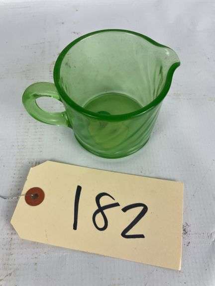 Uranium Green Glass Creamer