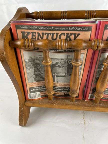 Magazine Rack with Assorted Magazines