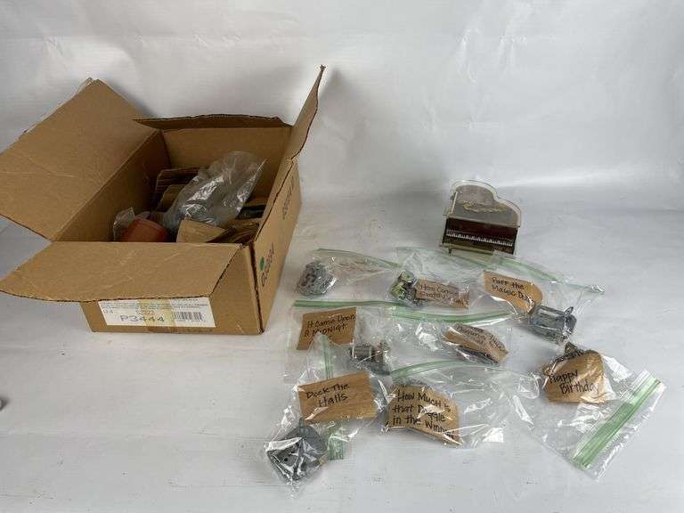 Assorted Music Box Internal Mechanisms and Components